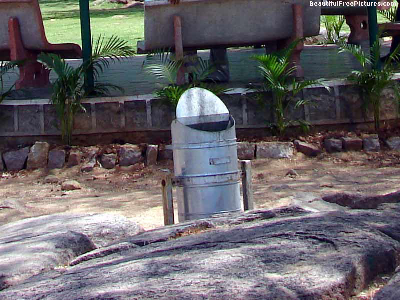 pictures of dustbin in park