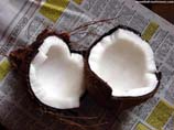 pictures of chopped raw coconut