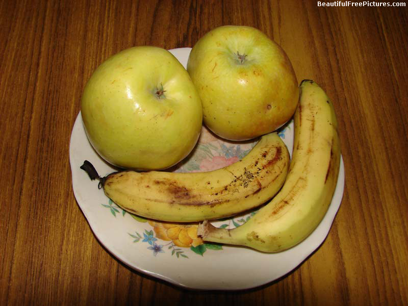 pictures of apple and bananas