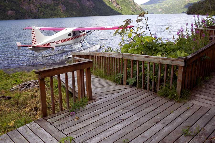 USFWS Uganik Lake Cabin Deck and Floatplane - Hillebrand, Steve