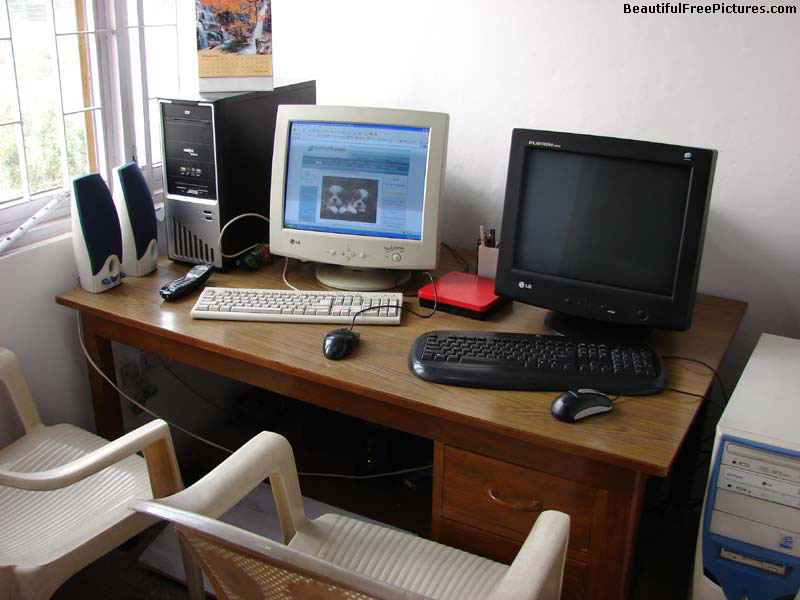 image of computers in an office