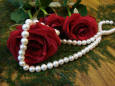 Picture of pearls with roses